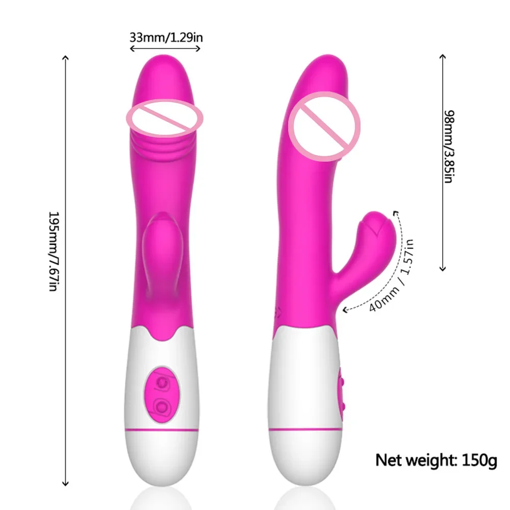 Rabbit Vibrator for Women Vagina G-Spot Nipple Clitoris Stimulator Thrusting Telescopic Rotating Dildo for Adult Sexy Toys Rabbit Vibrator for Women Vagina G-Spot Nipple Clitoris Stimulator Thrusting Telescopic Rotating Dildo for Adult Sexy Toys