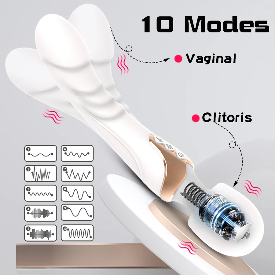 Powerful Vibrator Dildos Wand for Women 10 Modes Clitoris Stimulator G Spot Vagina Massager Adult Sex Toys for Woman Powerful Vibrator Dildos Wand for Women 10 Modes Clitoris Stimulator G Spot Vagina Massager Adult Sex Toys for Woman
