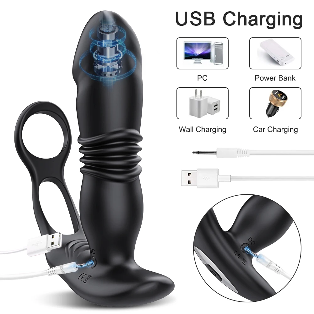 Male Thrusting Prostate Massager Bluetooth APP Vibrator for Men Gay Anal Plug Wireless Remote Butt Plug Sex Toy for Couples Male Thrusting Prostate Massager Bluetooth APP Vibrator for Men Gay Anal Plug Wireless Remote Butt Plug Sex Toy for Couples