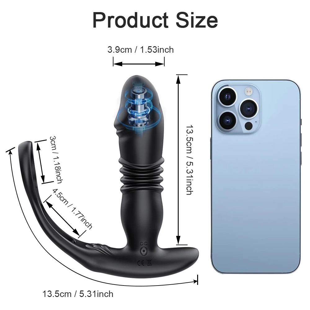 Male Thrusting Prostate Massager Bluetooth APP Vibrator for Men Gay Anal Plug Wireless Remote Butt Plug Sex Toy for Couples Male Thrusting Prostate Massager Bluetooth APP Vibrator for Men Gay Anal Plug Wireless Remote Butt Plug Sex Toy for Couples