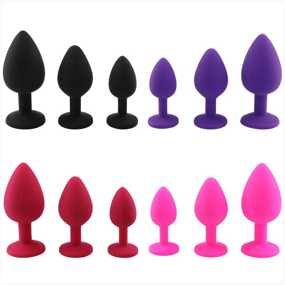 Silicone Butt Plug Anal Plug Unisex Sex Stopper 3 Different Size Adult Products for Men/Women Anal Trainer for Couples Sex Toys Silicone Butt Plug Anal Plug Unisex Sex Stopper 3 Different Size Adult Products for Men/Women Anal Trainer for Couples Sex Toys