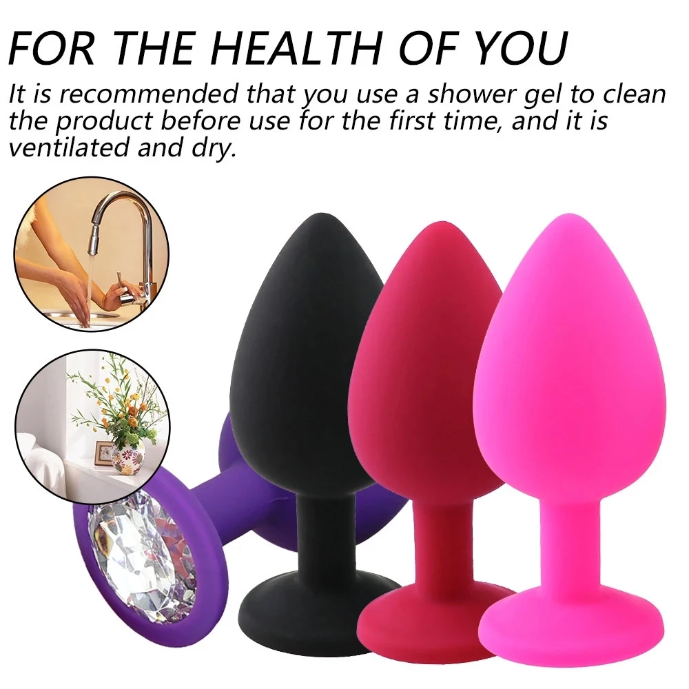 Silicone Butt Plug Anal Plug Unisex Sex Stopper 3 Different Size Adult Products for Men/Women Anal Trainer for Couples Sex Toys Silicone Butt Plug Anal Plug Unisex Sex Stopper 3 Different Size Adult Products for Men/Women Anal Trainer for Couples Sex Toys