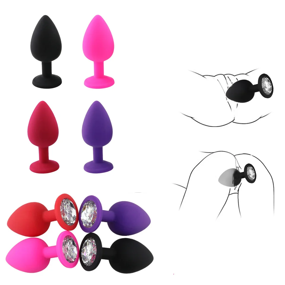 Silicone Butt Plug Anal Plug Unisex Sex Stopper 3 Different Size Adult Products for Men/Women Anal Trainer for Couples Sex Toys Silicone Butt Plug Anal Plug Unisex Sex Stopper 3 Different Size Adult Products for Men/Women Anal Trainer for Couples Sex Toys