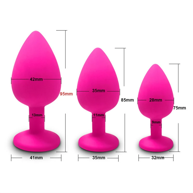 Silicone Butt Plug Anal Plug Unisex Sex Stopper 3 Different Size Adult Products for Men/Women Anal Trainer for Couples Sex Toys Silicone Butt Plug Anal Plug Unisex Sex Stopper 3 Different Size Adult Products for Men/Women Anal Trainer for Couples Sex Toys